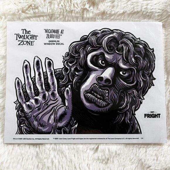 🔮 5/$25 Twilight Zone v Nightmare At 20000‎ Feet Gremlin Window Decal - Picture 1 of 4